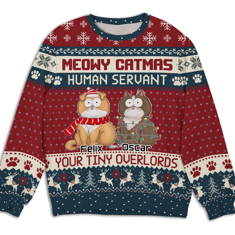 Adorable Tiny Meowy - Personalized Custom All-Over-Print Unisex 8.8 oz Sweatshirt for Pet Lovers