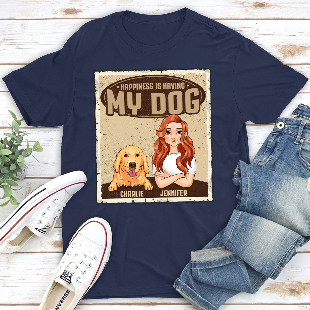 Personalized Custom Unisex Happiness T-shirt - Ideal Gift for Pet Lovers