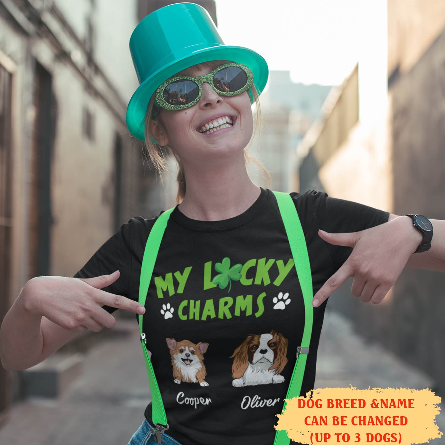 My Lucky Charms - Personalized Custom Unisex 5.3 oz T-shirt for Pet Lovers