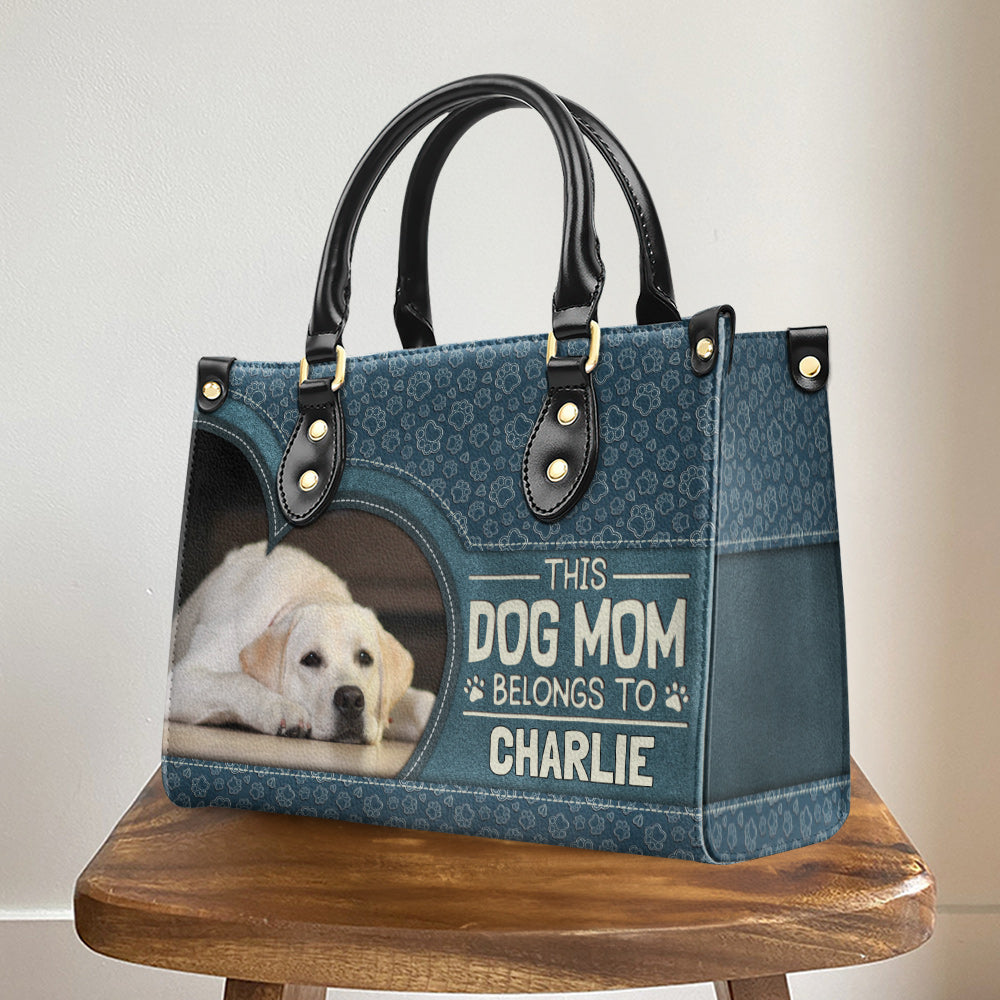 Mom Belongs To Me - Exquisite Personalized Custom Leather Handbag for Special Occasions