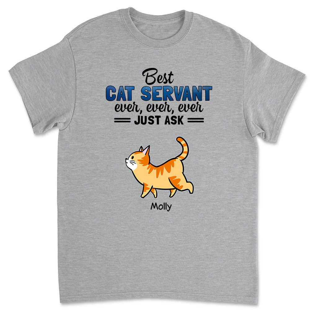The Ultimate Personalized Custom Unisex T-shirt for Cat Lovers - Best Cat Servant Ever