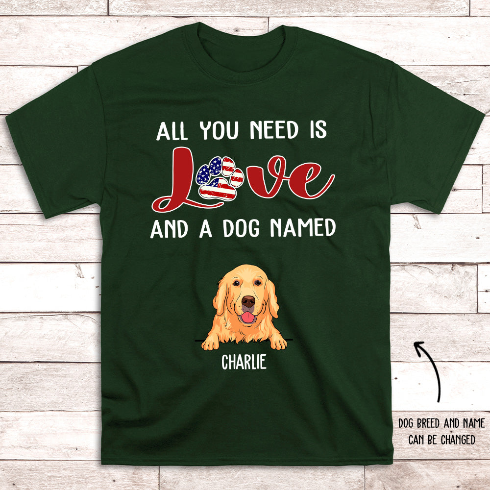 All You Need - Personalized Custom Unisex 5.3 oz T-shirt for Pet Lovers