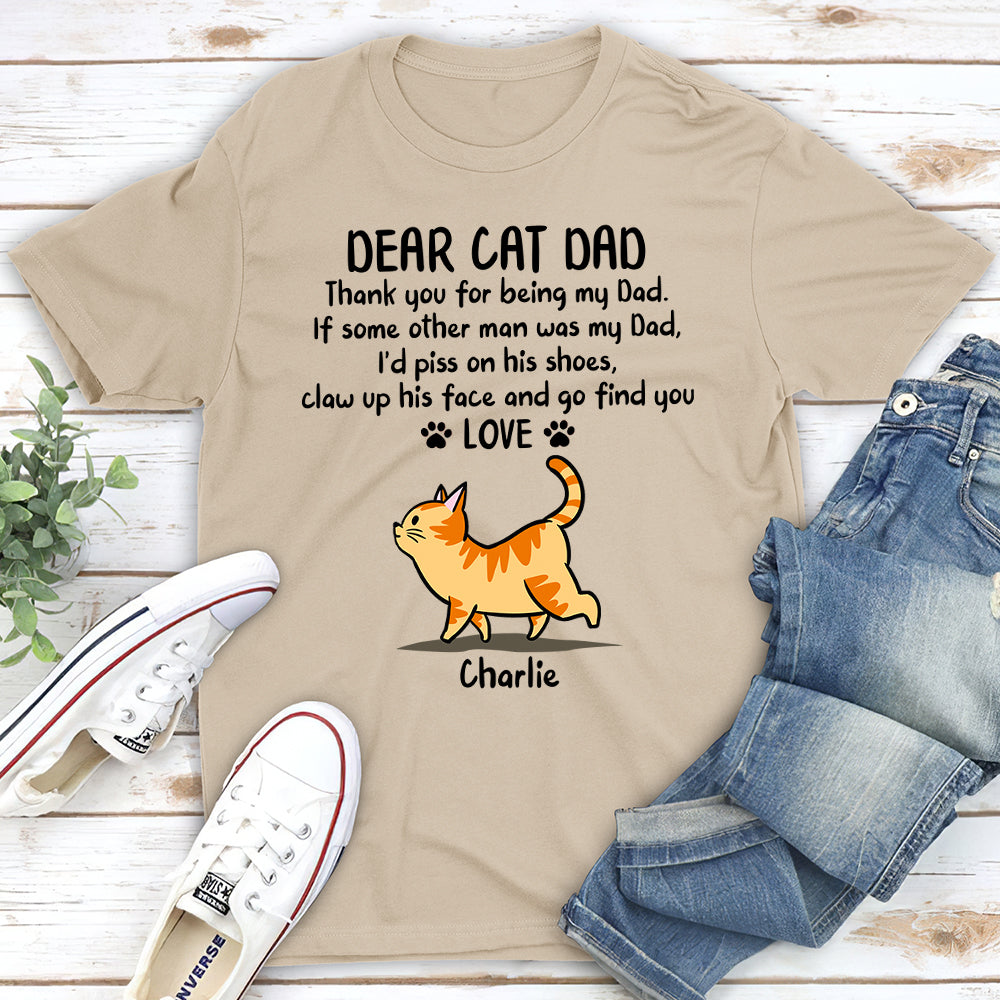 Being Cat Dad - Exclusive Personalized Custom Unisex 5.3 oz T-shirt