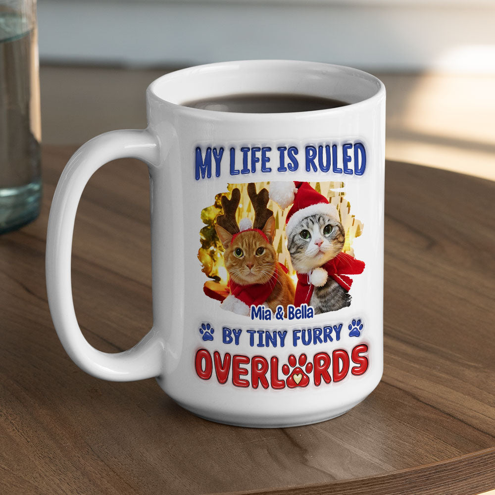 Adorable Furry Overlords Personalized Custom 3D Inflated Effect 11oz/15oz Ceramic Mug with Unique Photo Print
