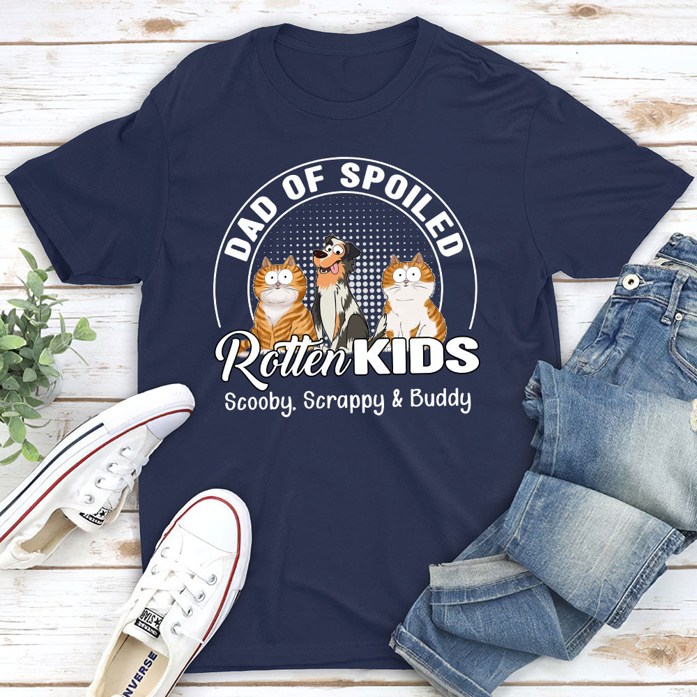 Spoiled Rotten Kids - Personalized Custom Unisex 5.3 oz T-shirt for Pet Lovers