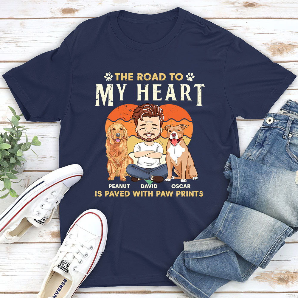 Paw Prints - Customizable Personalized Unisex 5.3 oz T-shirt for Pet Lovers