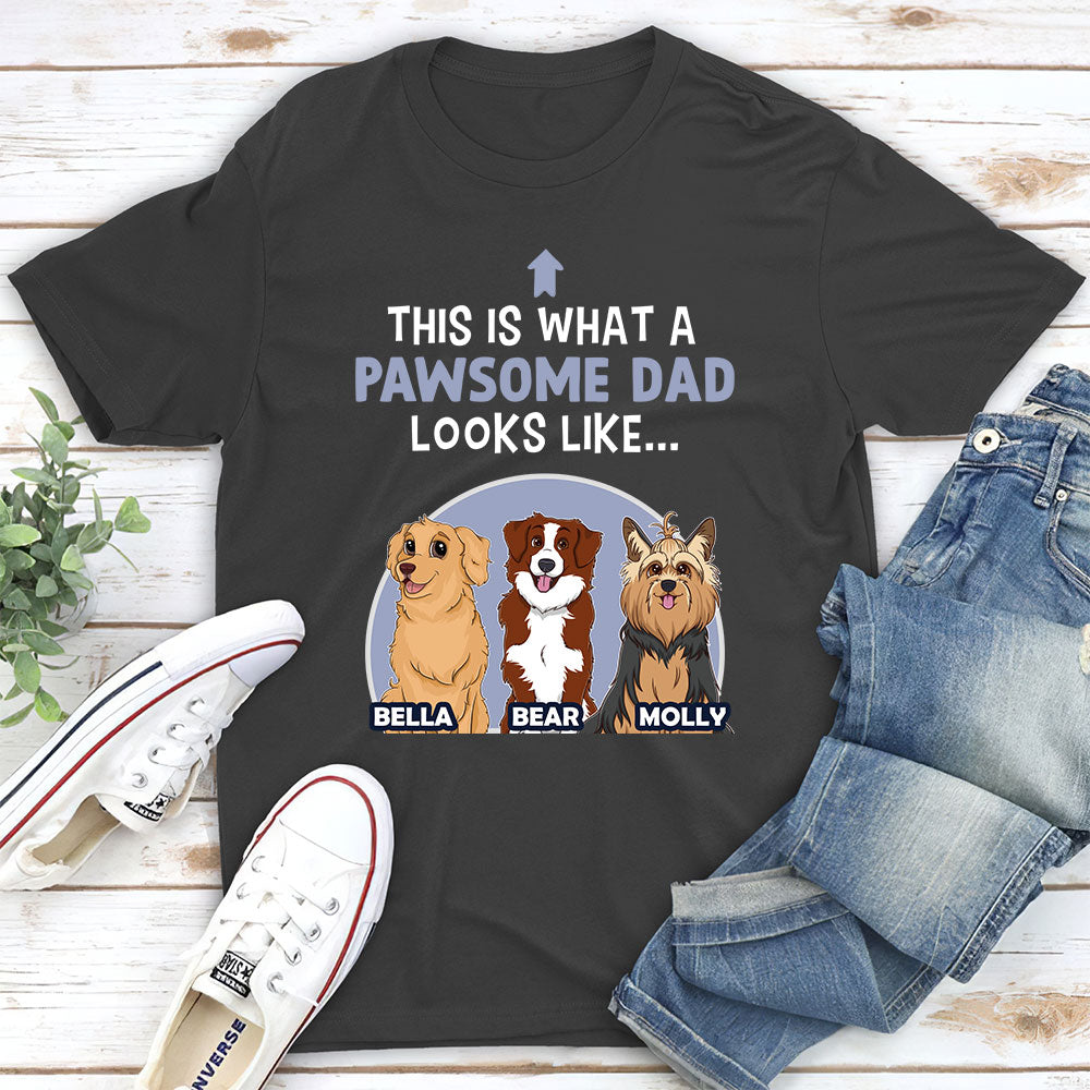 Pawsome Mom/Dad - Personalized Custom Unisex 5.3 oz T-shirt for Pet Lovers