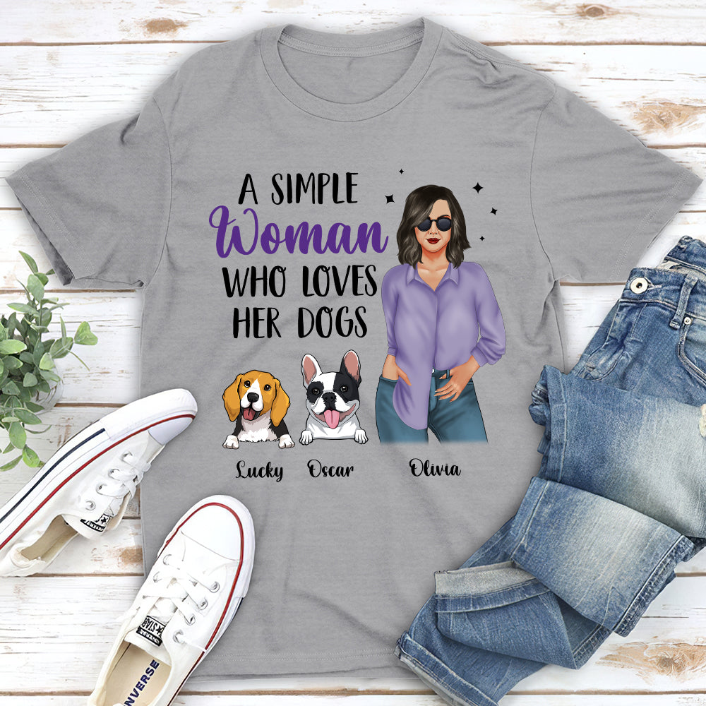 Simple Woman Purple - Personalized Custom Unisex 5.3 oz Heavy Cotton T-shirt
