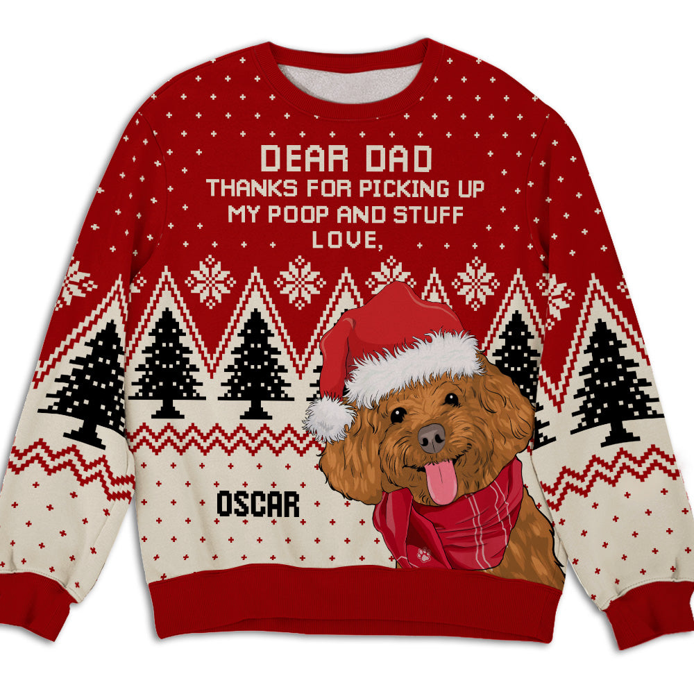 Poop & Stuff - One-of-a-Kind Personalized Custom All-Over-Print Unisex 8.8 oz Sweatshirt for Pet Lovers
