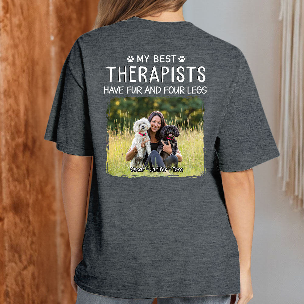 Best Personalized Custom Unisex Therapist Photo T-shirt - Ideal Gift for Pet Lovers