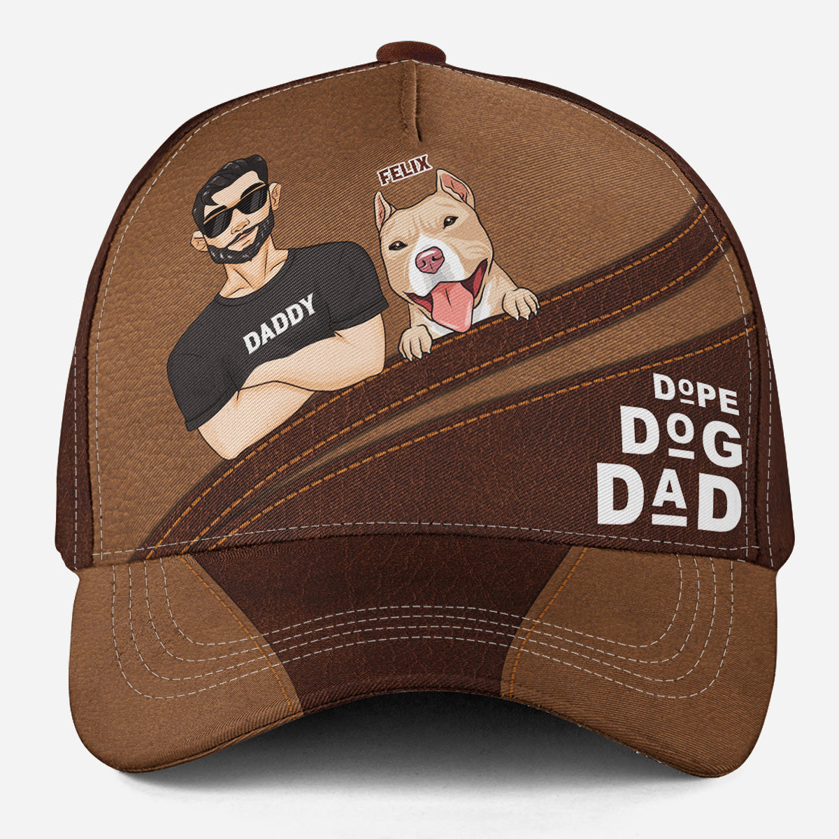 Dope Dog Dad - Personalized Custom Polyester Cap for Dog Owners