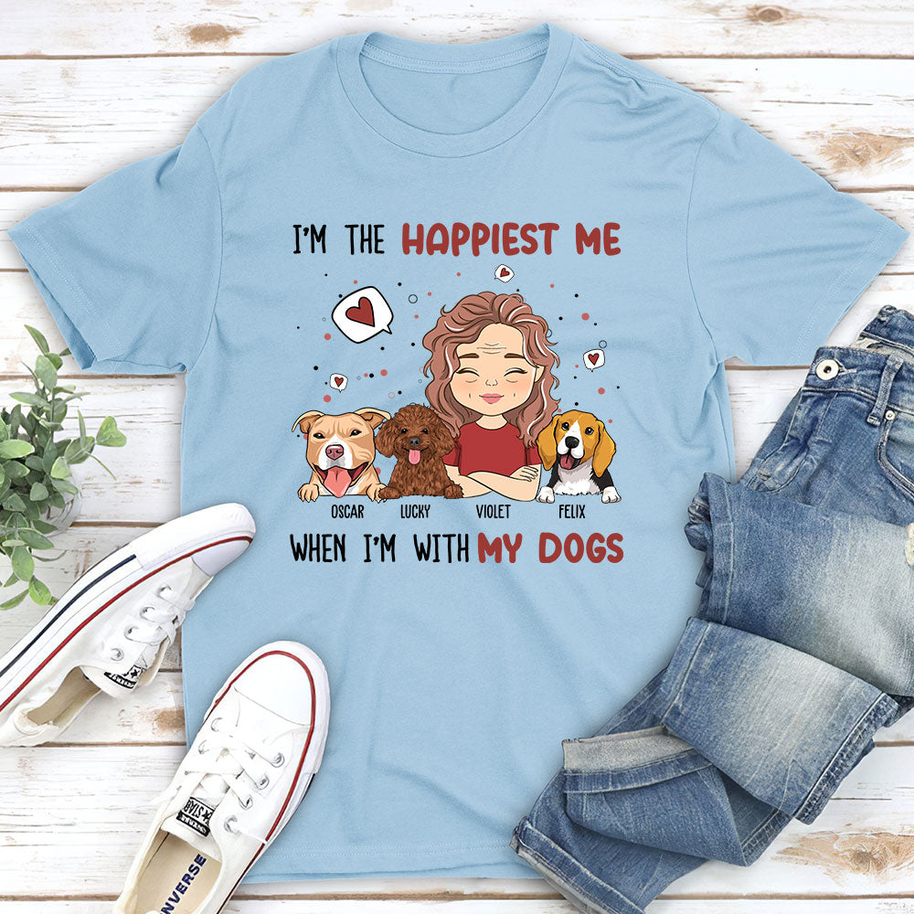 Happiest Me - Personalized Custom Unisex 5.3 oz T-shirt for Pet Lovers