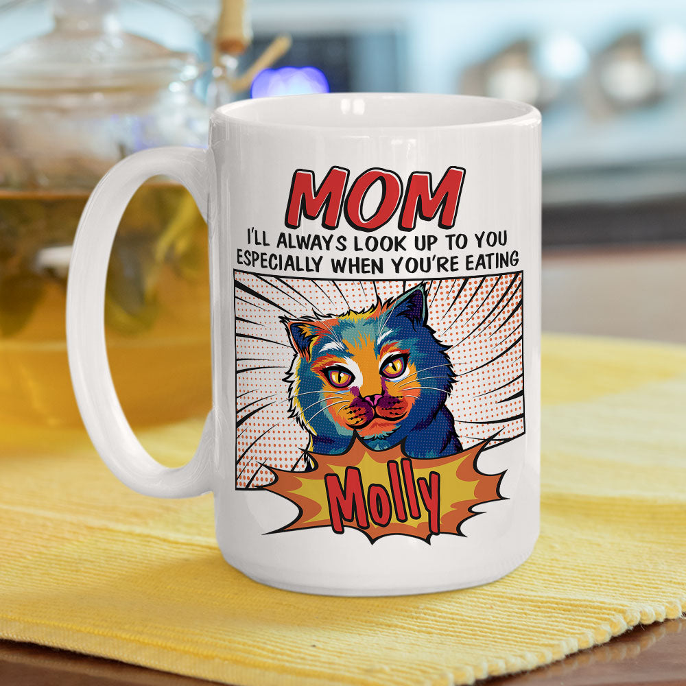 Unique Pop Art Eating Pet - Personalized Custom Coffee Mug for Pet Lovers