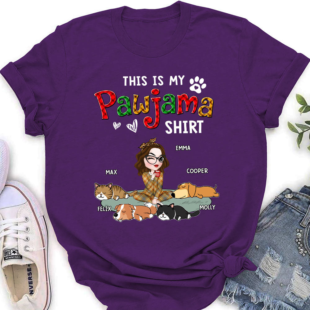 Pawjama Shirt Pet Version 2 - Exquisitely Personalized Custom Women's T-Shirt for Pet Lovers