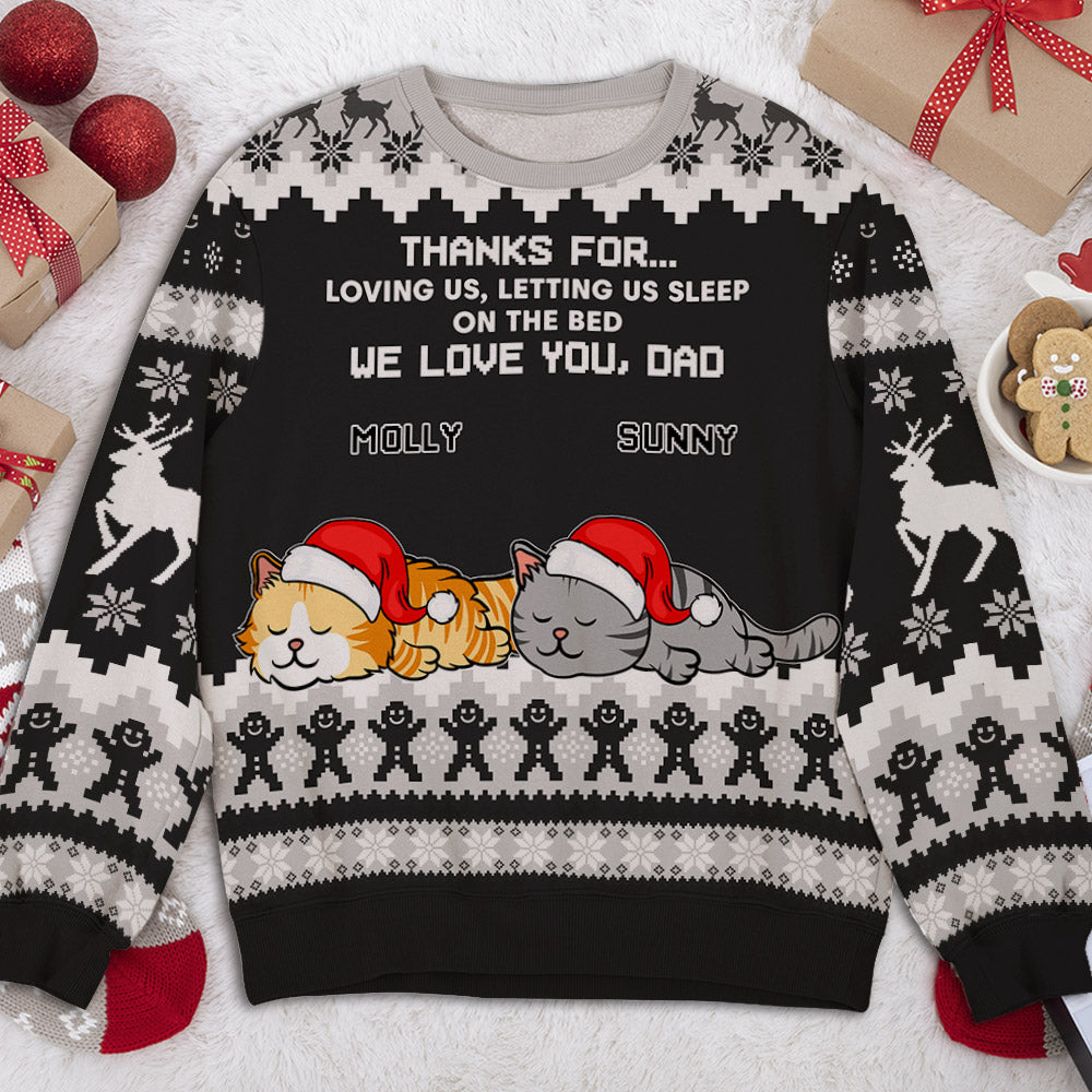 Snowy Fur Mom - Exclusive Personalized All-Over-Print Unisex 8.8 oz Polyester Blend Sweatshirt