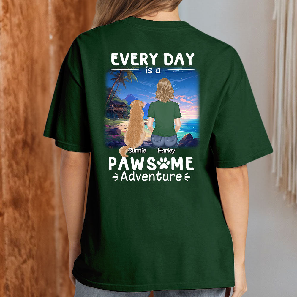 Pawsome Adventure - Personalized Custom Unisex 5.3 oz T-shirt for Pet Lovers