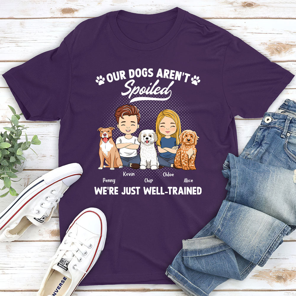 Spoiled Dog Couple - Premium Personalized Custom Unisex 5.3 oz T-shirt for Pet Lovers