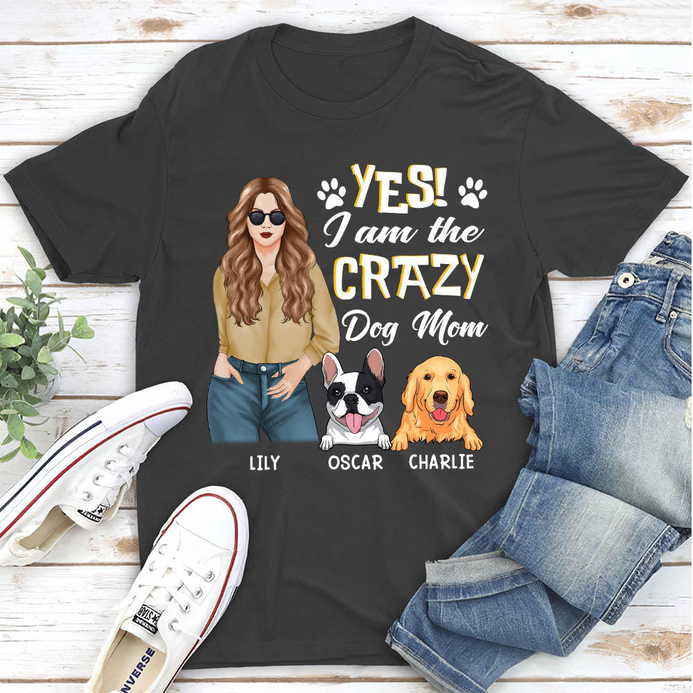 Crazy Dog Mom - Exclusive Personalized Custom Unisex T-shirt for Pet Lovers
