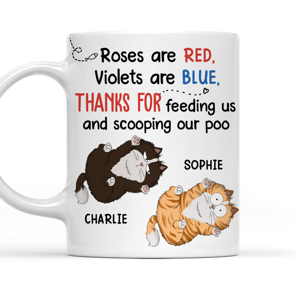 Personalized Roses And Violets Custom Coffee Mug - Ideal Gift for Pet Lovers