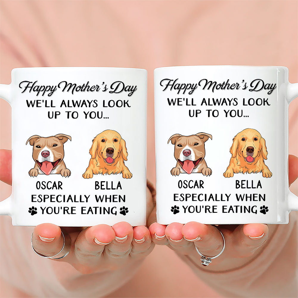 Personalized Custom Dog Look Up To You Coffee Mug - Ideal for Pet Lovers