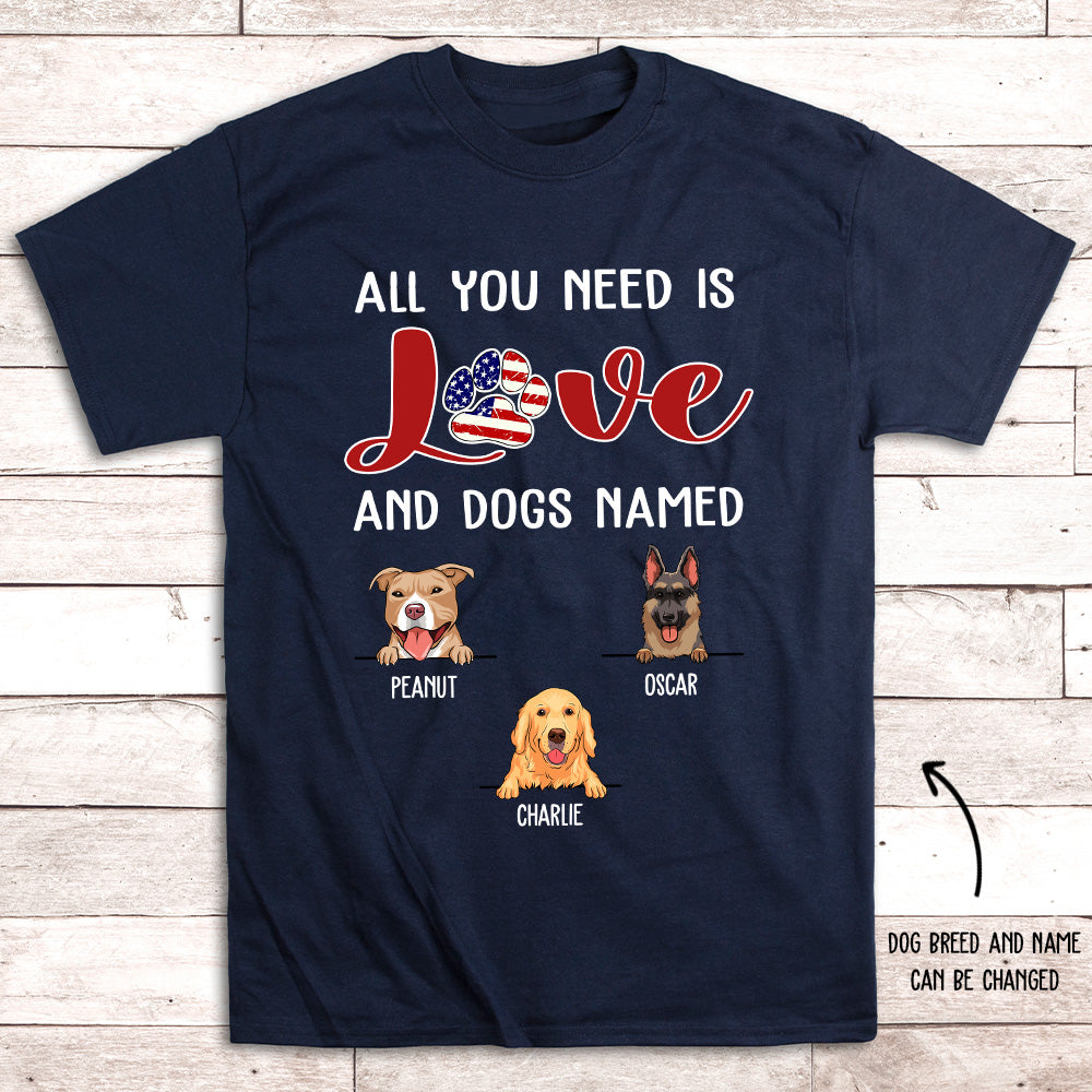All You Need - Personalized Custom Unisex 5.3 oz T-shirt for Pet Lovers