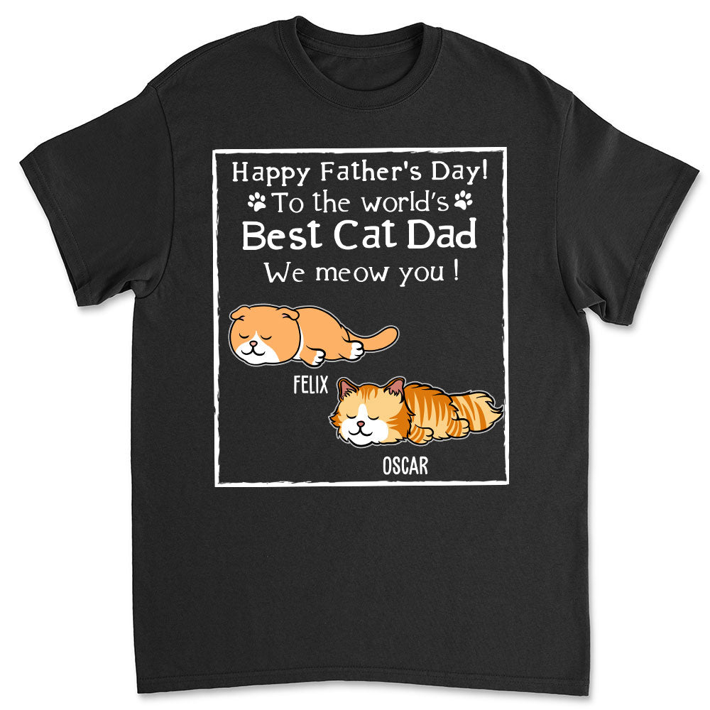 Best Cat Dad - Stylish Personalized Custom Unisex 5.3 oz T-shirt