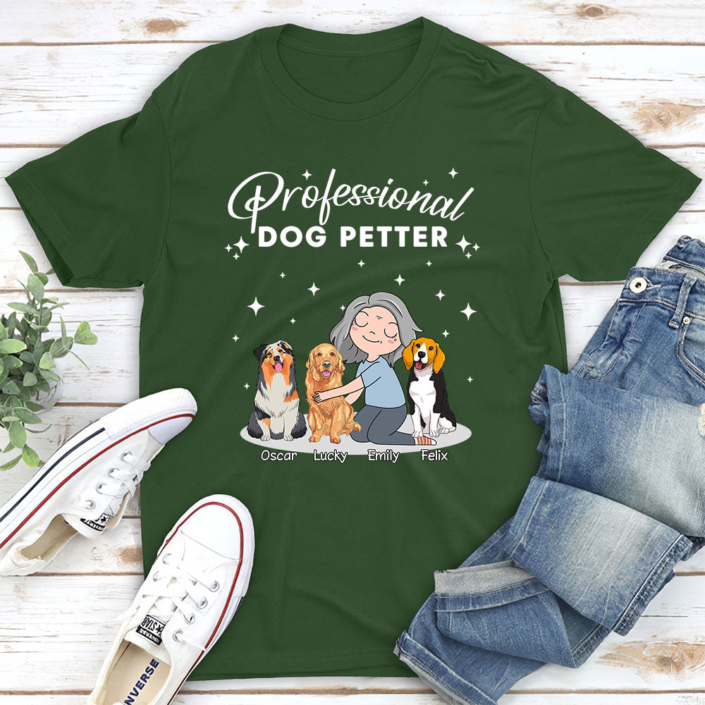 Customizable Professional Dog Petter Unisex 5.3 oz Personalized T-shirt