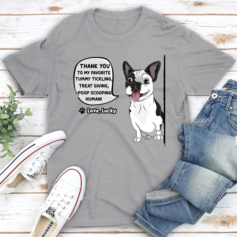 To My Human - Personalized Custom Unisex 5.3 oz T-shirt for Pet Lovers