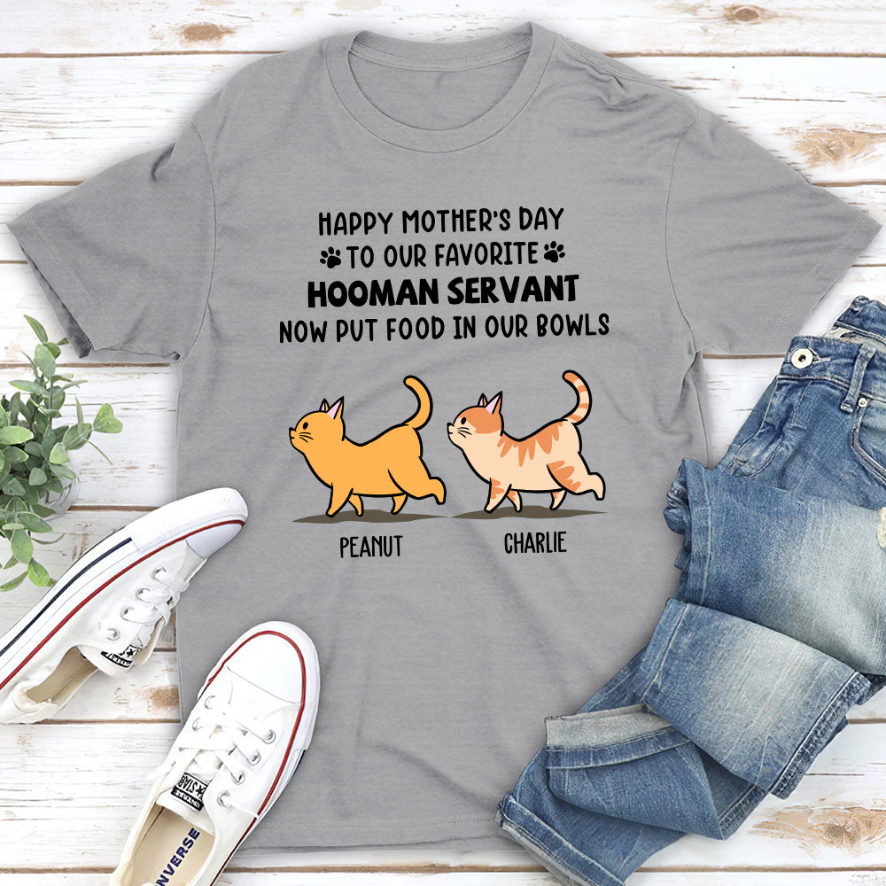 Favorite Hooman Servant - Personalized Custom Unisex 5.3 oz T-shirt for Pet Lovers