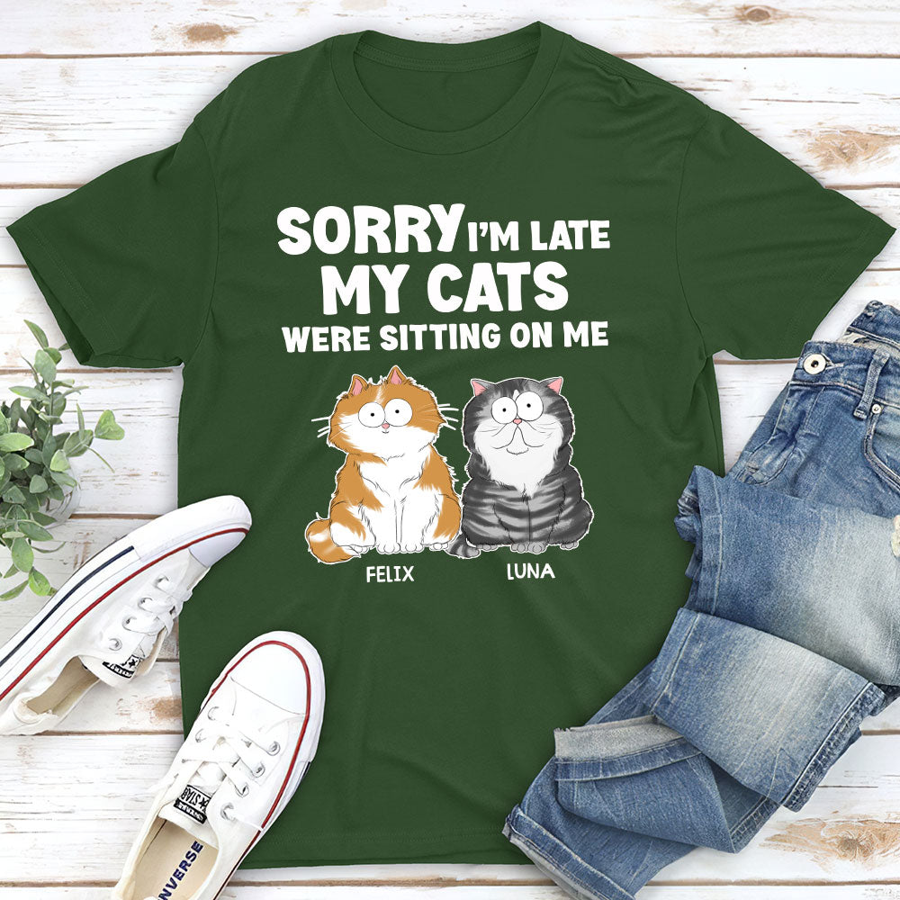 Sorry I'm Late - Personalized Custom Unisex 5.3 oz T-shirt for Pet Lovers