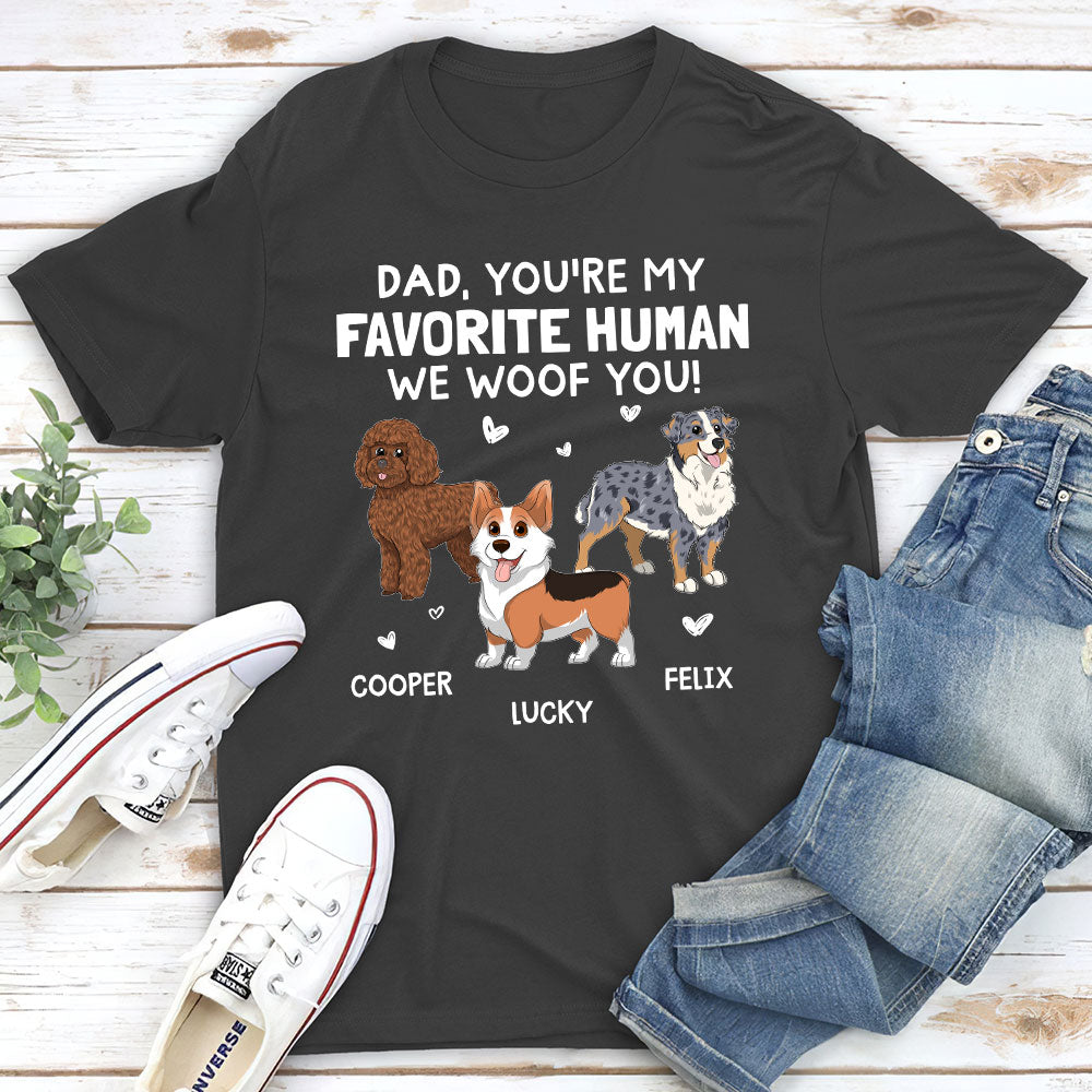 Woof You Mommy - Customizable Unisex 5.3 oz Personalized T-shirt for Pet Lovers