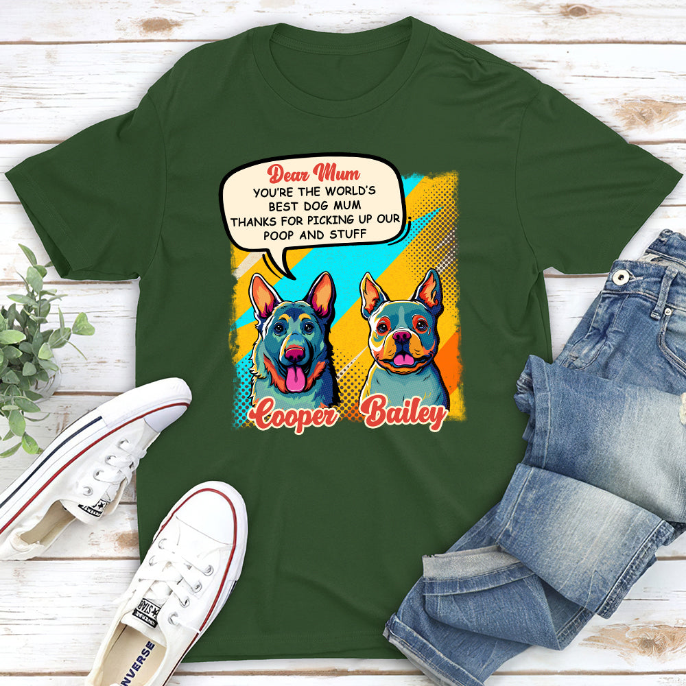 Eye - catching Pop Art 'The Best Mom' Personalized Custom Unisex T - shirt