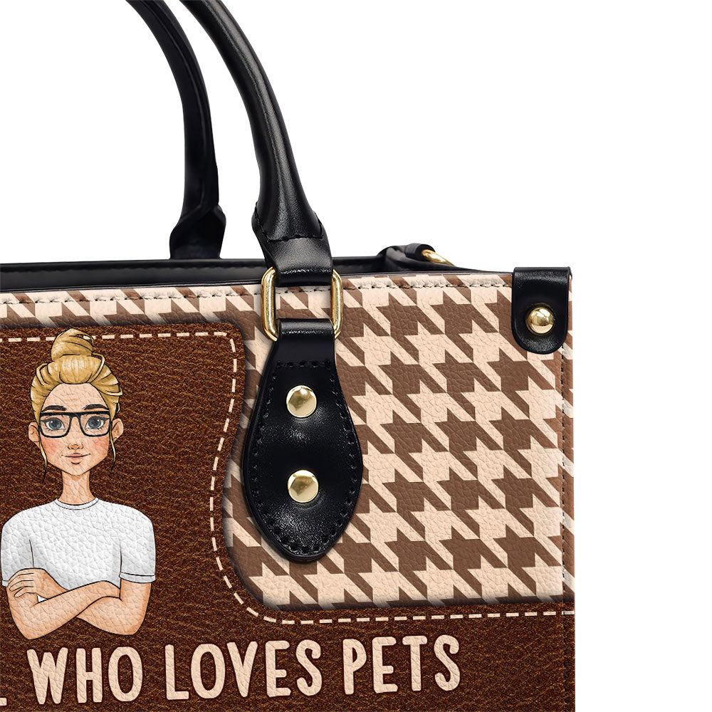 Personalized Custom Girl's Leather Bag Featuring Pets