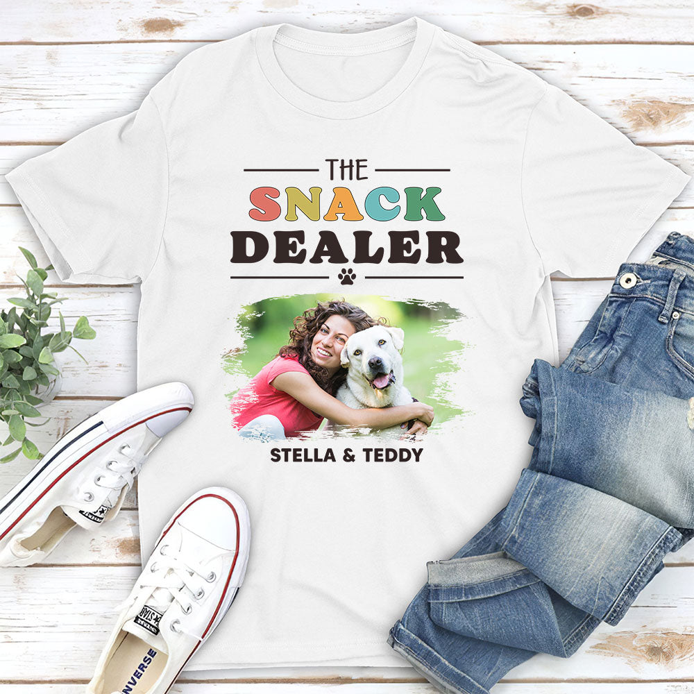 The Snack Dealer 2 - Customizable Personalized Unisex 5.3 oz T-shirt for Pet Lovers