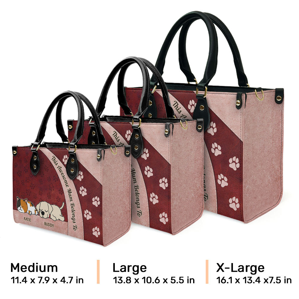 Personalized Custom Leather Handbag - The Perfect Gift for Awesome Moms