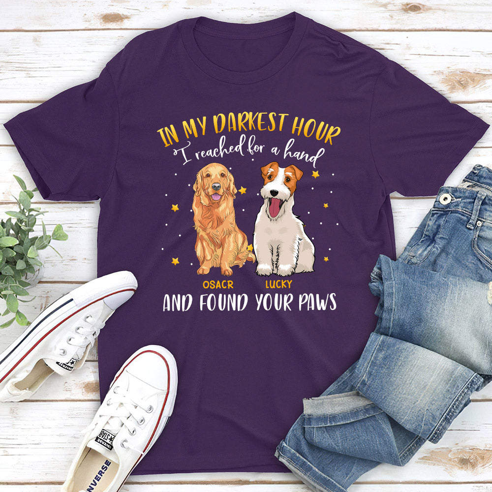 In My Darkest Hour - Personalized Custom Unisex 5.3 oz T-Shirt for Pet Lovers
