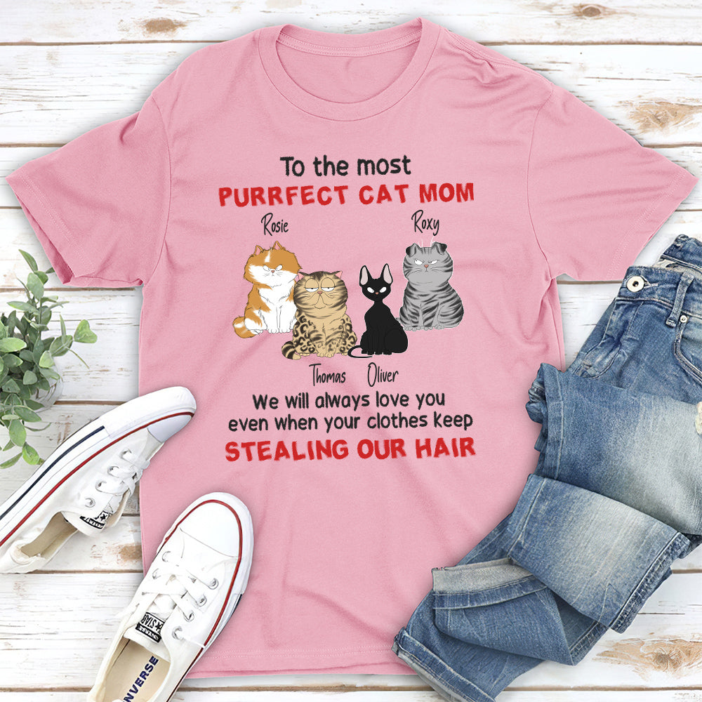 To The Most Purrfect Cat - Personalized Custom Unisex 5.3 oz T-shirt for Pet Lovers