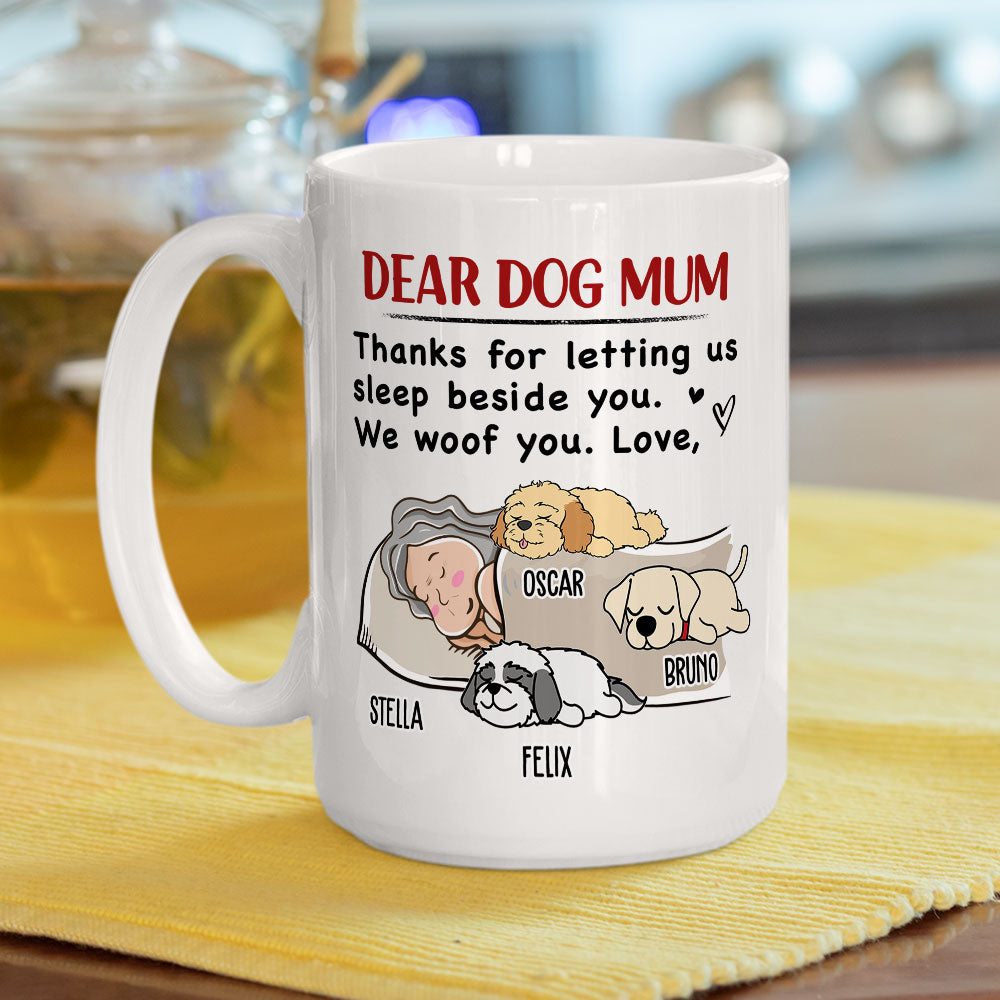 Sleep Beside You - Exquisite Personalized Custom Coffee Mug for Pet Lovers