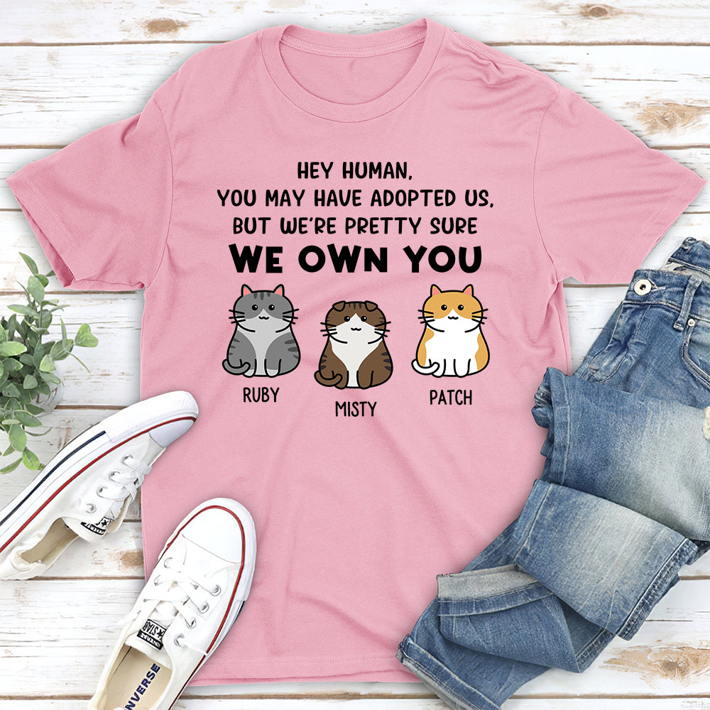 Pretty Sure I Own You - Personalized Custom Unisex 5.3 oz T-shirt for Pet Lovers