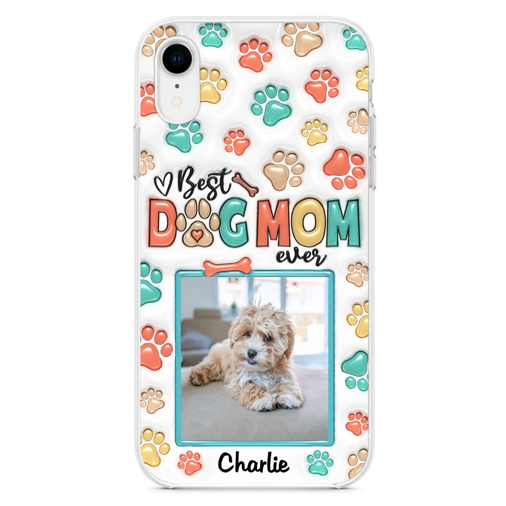 Best Fur Mom Ever Personalized 3D Inflated Effect Custom Photo Phone Case for Smartphones