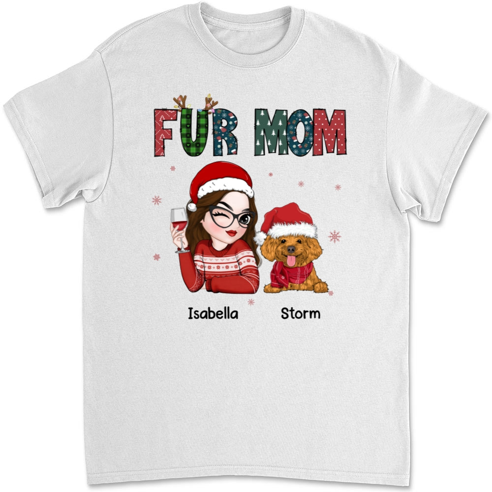 My Lovely Fur Mom - Personalized Custom Unisex 5.3 oz T-shirt for Pet Lovers