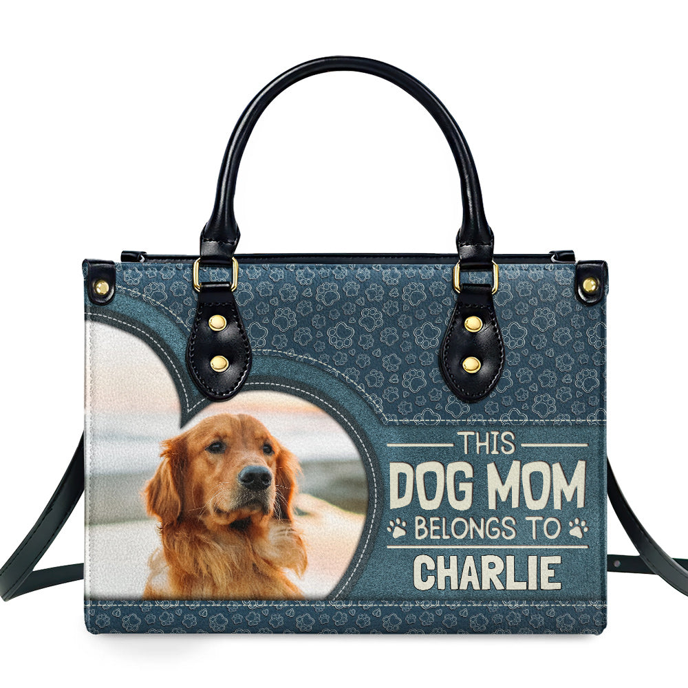 Mom Belongs To Me - Exquisite Personalized Custom Leather Handbag for Special Occasions