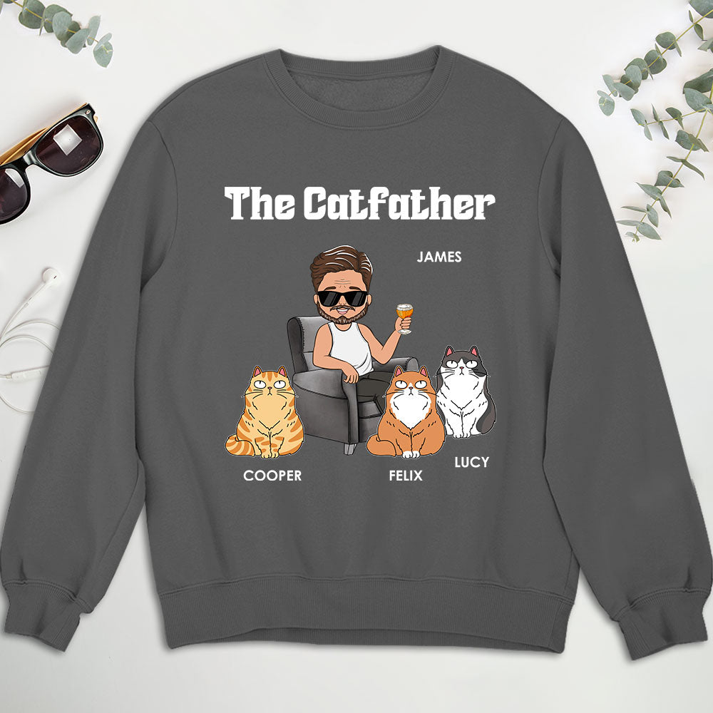 The Catfather - Stylish Personalized Custom Unisex 8.0 oz Sweatshirt for Pet Lovers