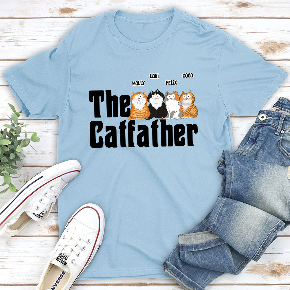The Cat Father - Personalized Custom Unisex 5.3 oz T-shirt for Pet Lovers
