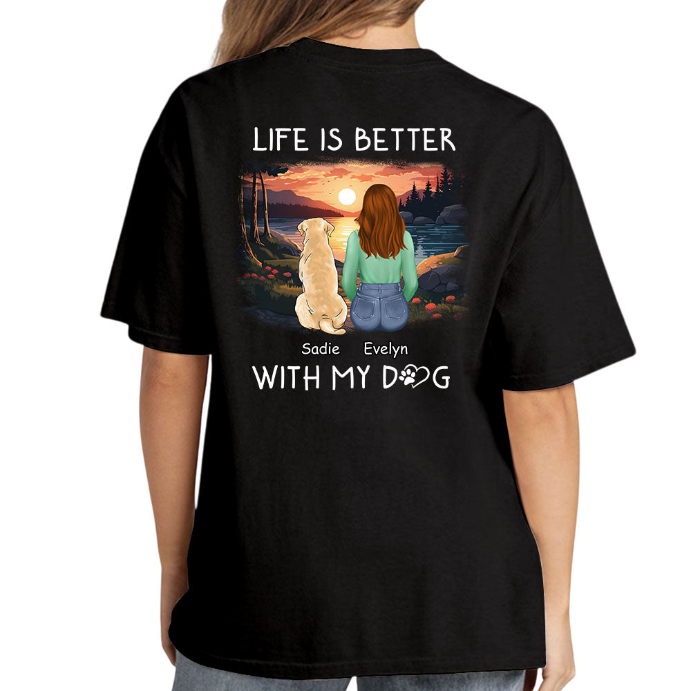 Better With Pets - Personalized Custom Unisex 5.3 oz T-shirt for Pet Lovers