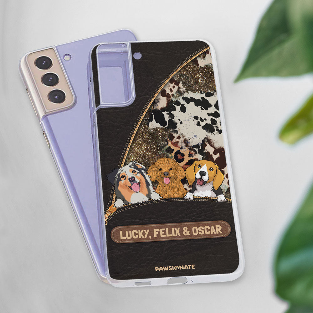 Customizable Personalized Dog Zipper Phone Case for Pet Lovers