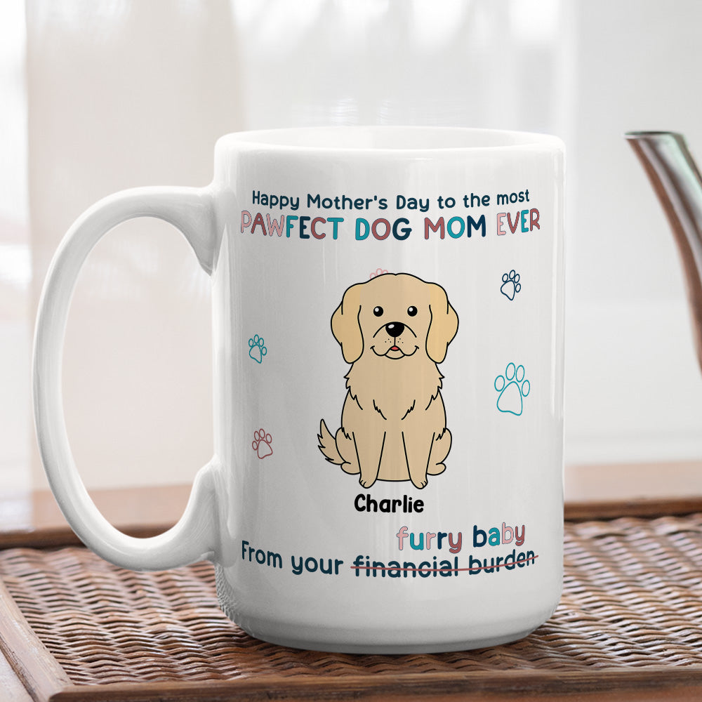 Unique Personalized Custom Coffee Mug - A Human Servant Gift From Your Furry Baby