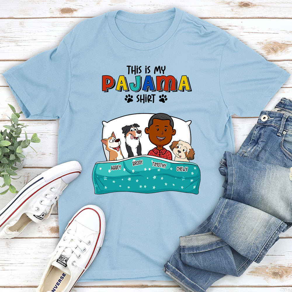 Pajama Dog - Personalized Custom Unisex 5.3 oz T-shirt for Pet Lovers