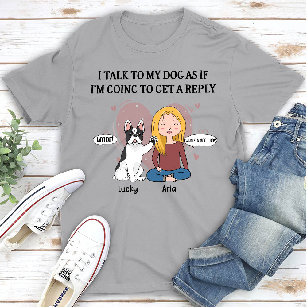 Personalized Custom Unisex 'Talk To Dog' T-shirt - Ideal Gift for Pet Lovers