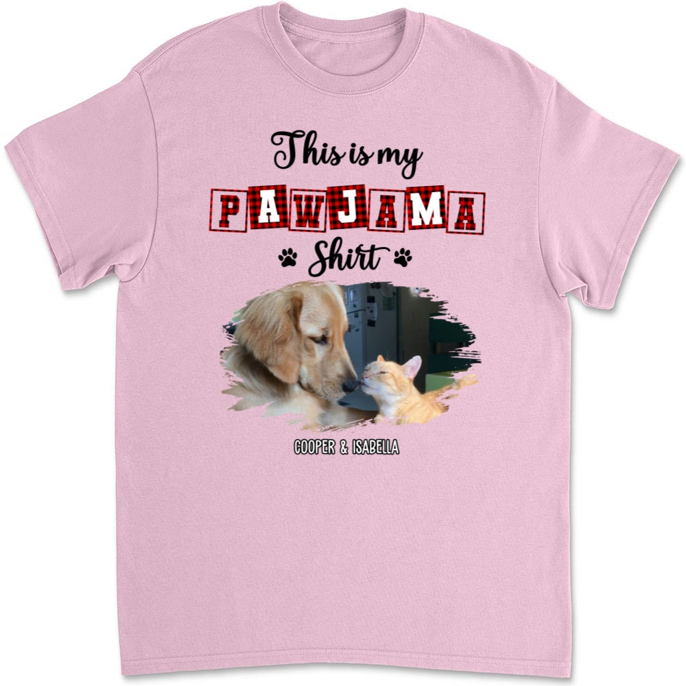 My Sleepshirt Ver Pet 2 Photo - Personalized Custom Unisex 5.3 oz T-Shirt for Pet Lovers